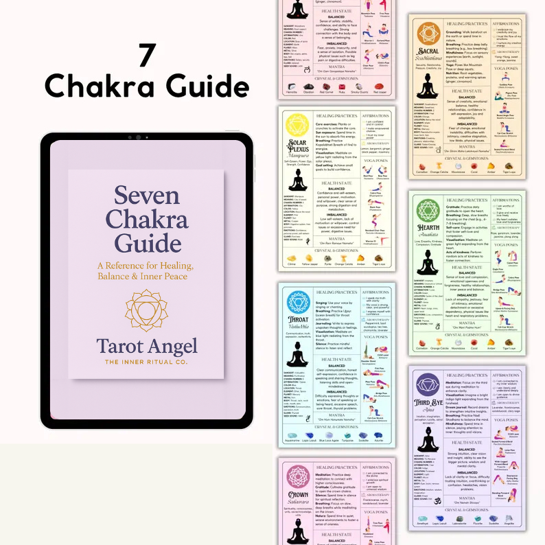 Tarot Angel Chakra Guide | 15 Pages of Energy Healing, Balance & Spiritual Alignment